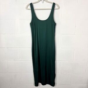 Abercrombie & Fitch Forest Green Slip Midi Dress